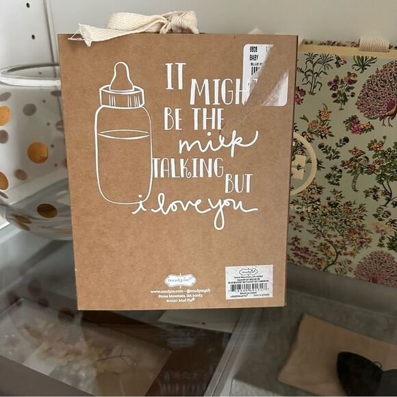 Mudpie 0-6 mos “Milk” Crawler - 2 Piece Set with Crochet Milk Bottle Rattle - Picture 6 of 7